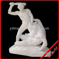 Natural Stone Marble Statue Withe Myth Statue For Garden Decoration YL-R359
